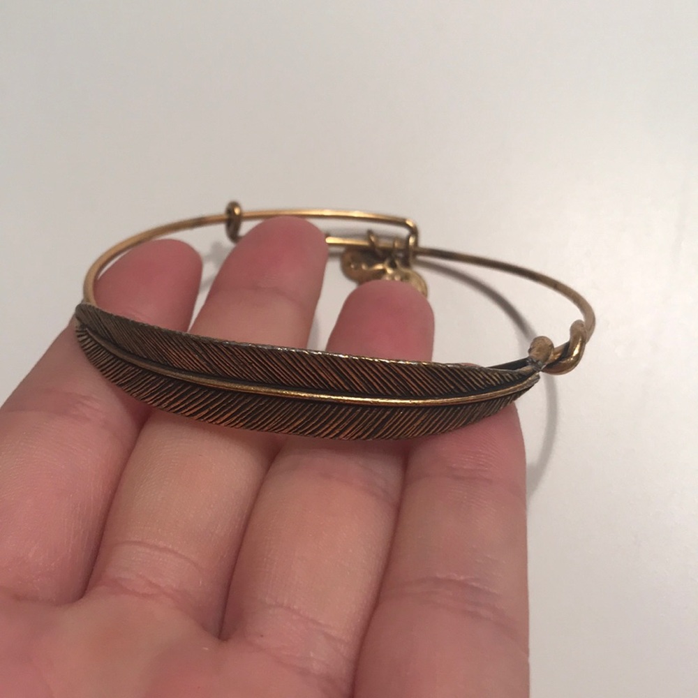 Gold Feather Alex and Ani bracelet